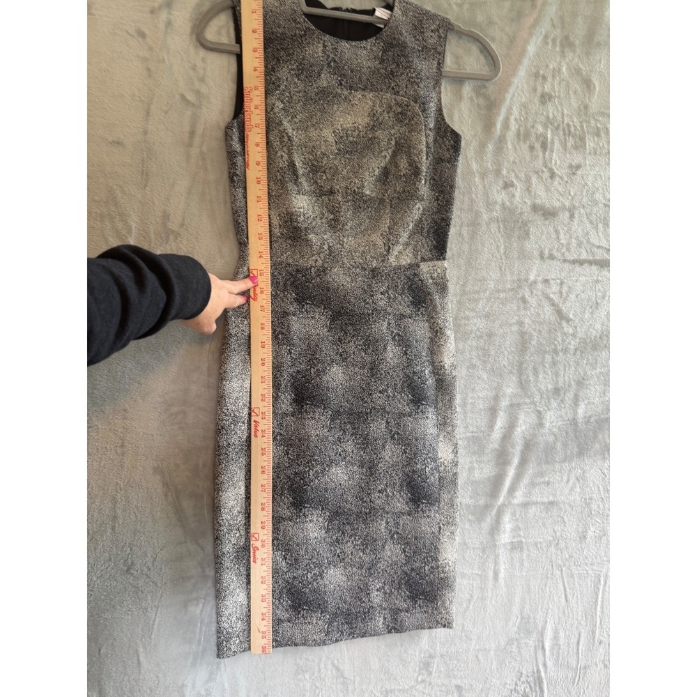 Diane von Furstenberg Eden Black White Abstract Sheath Dress US 0 XS Sleeveless - Picture 11 of 15